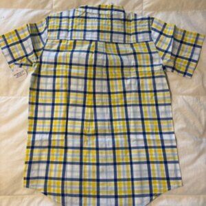 The Children's Place Button Up Shirt - Blue/Yellow (Size 14 XL)